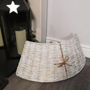Samuel Alexander KD Willow Christmas Tree Skirt Wicker Rattan White Wash