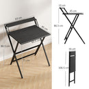HOMCOM 70 cm Folding Computer Desk for Small Spaces Bedroom, Black
