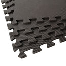 Samuel Alexander Black EVA Foam Floor Mats 60x60cm Interlocking Gym & Play Mats, Non-Slip, Water Resistant