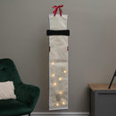 1.2m Battery Operated Light Up Hanging Christmas Snowman Fabric Banner With LEDs