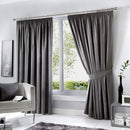Fusion Dijon Pencil Pleat Curtains in Charcoal