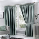 Fusion Dijon Pencil Pleat Curtains in Duck Egg