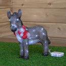 34cm Battery Operated Light up Acrylic Christmas Donkey Decoration with White LEDs