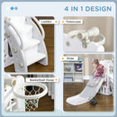 AIYAPLAY 4 In 1 Kids Slide For Indoor Use, For Toddlers 1-3 Years, Grey