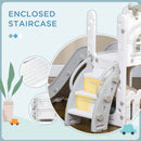 AIYAPLAY 4 In 1 Kids Slide For Indoor Use, For Toddlers 1-3 Years, Grey