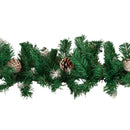 2.7m Snow Tipped Christmas Garland with Pine Cones and Mixed Needles