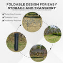 Outsunny 4 x 4m Outdoor Pop-Up Canopy Tent Gazebo Adjustable Legs Bag Dark Grey