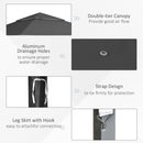 Outsunny 4 x 4m Outdoor Pop-Up Canopy Tent Gazebo Adjustable Legs Bag Dark Grey