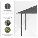 Outsunny 4 x 4m Outdoor Pop-Up Canopy Tent Gazebo Adjustable Legs Bag Dark Grey