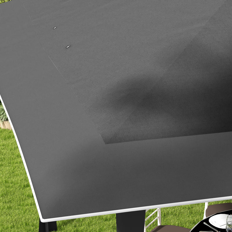 Outsunny 4 x 4m Outdoor Pop-Up Canopy Tent Gazebo Adjustable Legs Bag Dark Grey