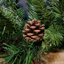 270cm 9ft Deluxe Christmas Princess Garland With 180 Tips and 14 Pine Cones