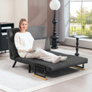 HOMCOM Click Clack 2 Seater Sofa Bed For Living Room, Guest Room, Light Grey