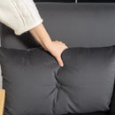 HOMCOM Click Clack 2 Seater Sofa Bed For Living Room, Guest Room, Light Grey