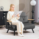 HOMCOM Click Clack 2 Seater Sofa Bed For Living Room, Guest Room, Light Grey