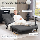 HOMCOM Click Clack 2 Seater Sofa Bed For Living Room, Guest Room, Light Grey