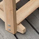 Outsunny Fir Wooden Garden Bridge, Arch Walkway with Metal Chain Railings