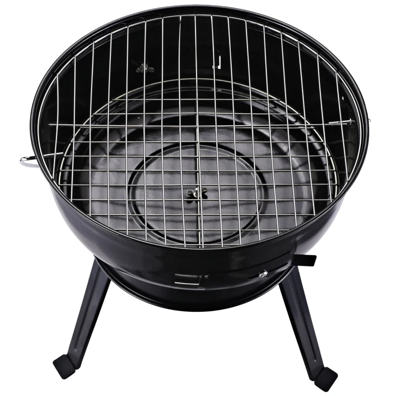Outsunny Compact Portable Charcoal BBQ Grill - Red