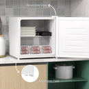 Compact Mini Freezer Small Freezer With Reversible Door For Bedrooms White