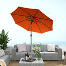 Outsunny 3(m) Garden Umbrella Outdoor Sunshade Canopy W/ Tilt & Crank Orange