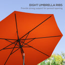 Outsunny 3(m) Garden Umbrella Outdoor Sunshade Canopy W/ Tilt & Crank Orange