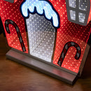 66cm Light up Gingerbread House Christmas Decoration with Red and White LEDs
