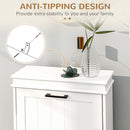 HOMCOM Slim Shoe Storage Cabinet With 2 Flip Drawers For Entryway, White