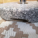 25kg Round Granite Garden Parasol / Umbrella Base Weight Stainless Steel Pole