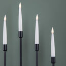32cm Battery Operated Light Up Black Metal Christmas Candlebridge With 5 Warm White LEDs