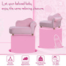 HOMCOM Kids Velvet-Like Chaise Lounge – Pink