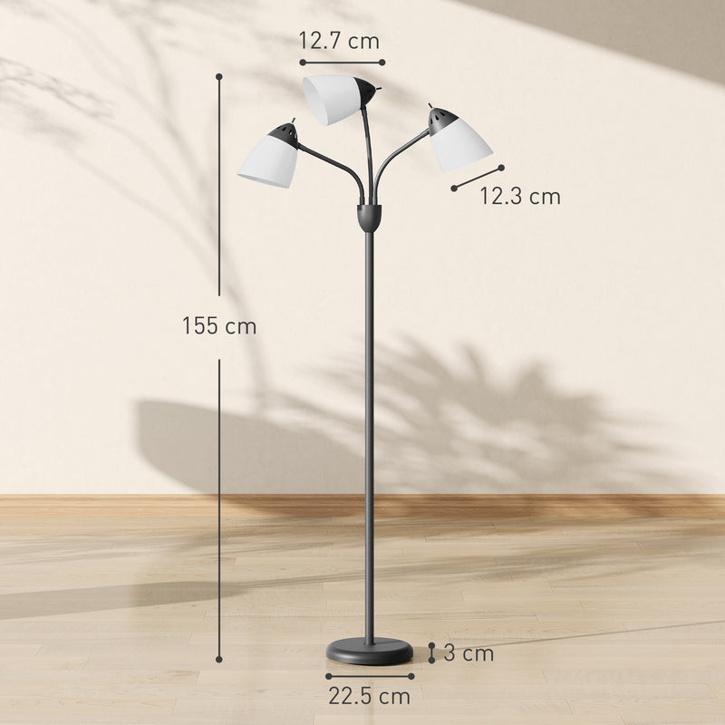HOMCOM Arc Tree Floor Lamp with 3000K/4500K/6500K Colour Temperatures Black