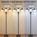 HOMCOM Arc Tree Floor Lamp With 3000K/4500K/6500K Colour Temperatures Black
