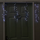 4.8m x 0.5m 425 LED Frosted Cluster Curtain Christmas Lights in White