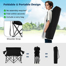 Double Camping Chair with Cup Holders and Carrying Bag