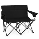 Double Camping Chair with Cup Holders and Carrying Bag