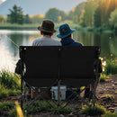 Double Camping Chair with Cup Holders and Carrying Bag