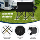 Double Camping Chair with Cup Holders and Carrying Bag