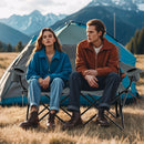 Double Camping Chair with Cup Holders and Carrying Bag