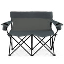 Double Camping Chair with Cup Holders and Carrying Bag