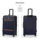 Eagle Express Thames ABS Hard Trolley Lightweight Expandable Luggage Trolley 3 Piece Set - Navy