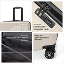 Eagle Express Fusion ABS Hard Trolley Lightweight Expandable Luggage Trolley 3 Piece Set - Flesh