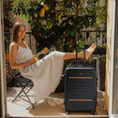 Eagle Express Thames ABS Hard Trolley Lightweight Expandable Luggage Trolley 3 Piece Set - Black