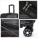 Eagle Express Thames ABS Hard Trolley Lightweight Expandable Luggage Trolley 3 Piece Set - Black
