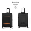 Eagle Express Thames ABS Hard Trolley Lightweight Expandable Luggage Trolley 3 Piece Set - Black