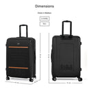 Eagle Express Thames ABS Hard Trolley Lightweight Expandable Luggage Trolley 3 Piece Set - Black