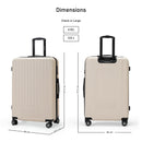 Eagle Express Fusion ABS Hard Trolley Lightweight Expandable Luggage Trolley 3 Piece Set - Flesh