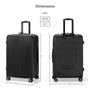 Eagle Express Venture ABS Hard Trolley Lightweight Expandable Luggage Trolley 3 Piece Set - Black