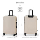 Eagle Express Fusion ABS Hard Trolley Lightweight Expandable Luggage Trolley 3 Piece Set - Flesh