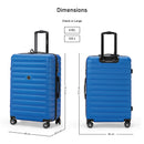 Eagle Express Eagle-Wood ABS Hard Trolley Lightweight Expandable Luggage Trolley 3 Piece Set - Royal Blue
