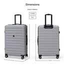 Eagle Express Eagle-Wood ABS Hard Trolley Lightweight Expandable Luggage Trolley 3 Piece Set - Silver