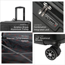 Eagle Express Venture ABS Hard Trolley Lightweight Expandable Luggage Trolley 3 Piece Set - Black